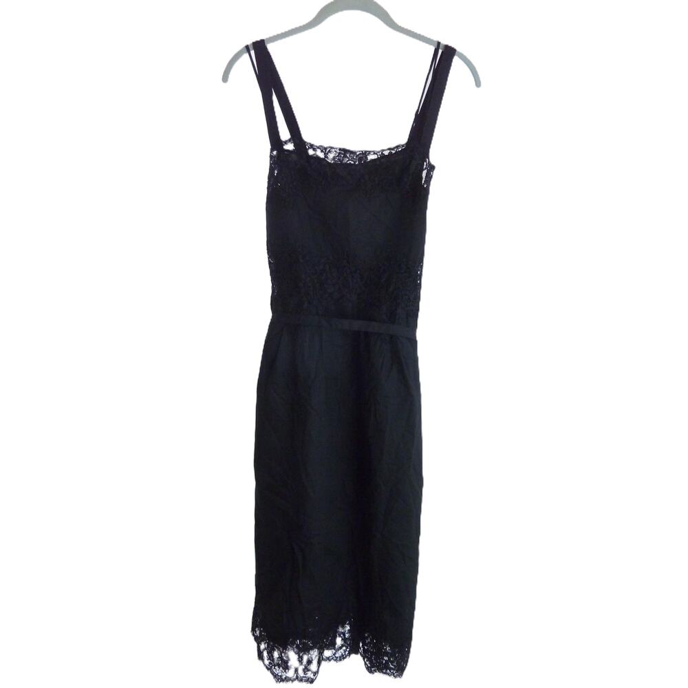 NWT J Crew Lace Black Dress Regenerative Cotton